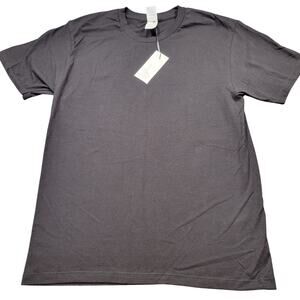 Bayside Black Shirt Solid Classic Tee Short Sleeves Crew Neck NEW Women's Size S